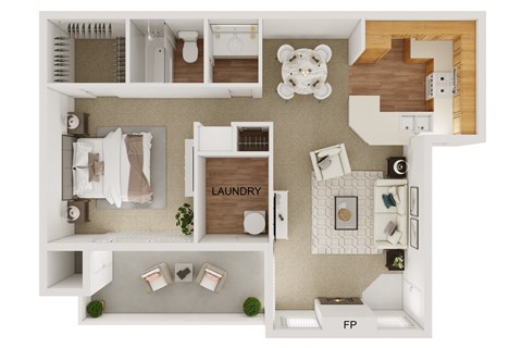 Arroyo Villa 1 Bed 1 Bath A at Arroyo Villa Apartments, California